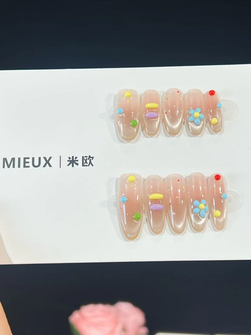 【云朵】纯手工穿戴甲气质显白轻奢美甲十片装