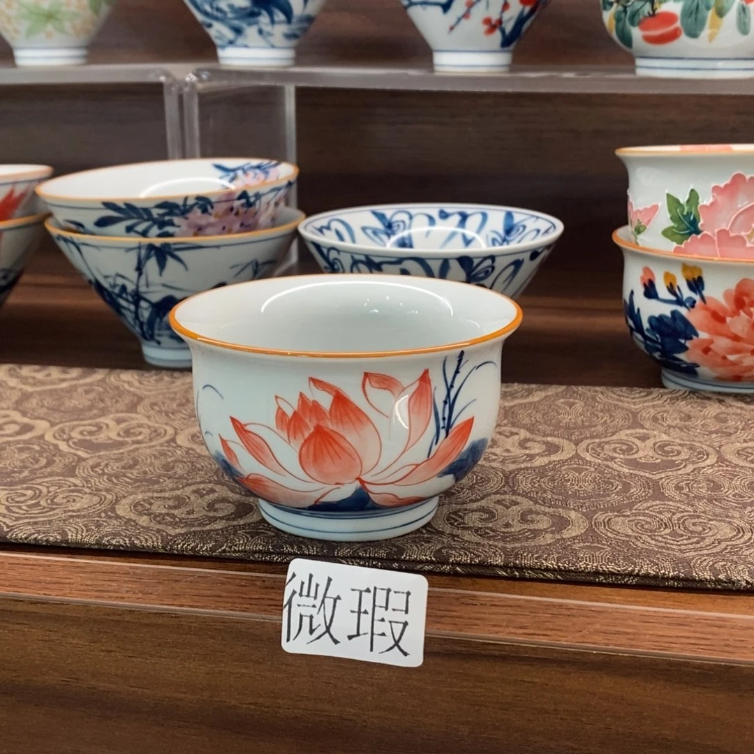 釉下彩老陶泥手工绘制