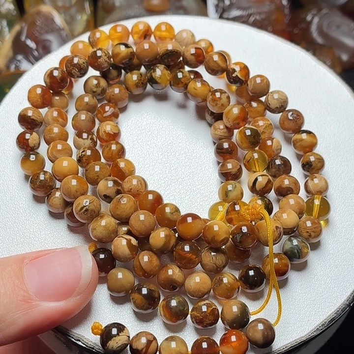 琥珀未镶嵌颈饰7+233