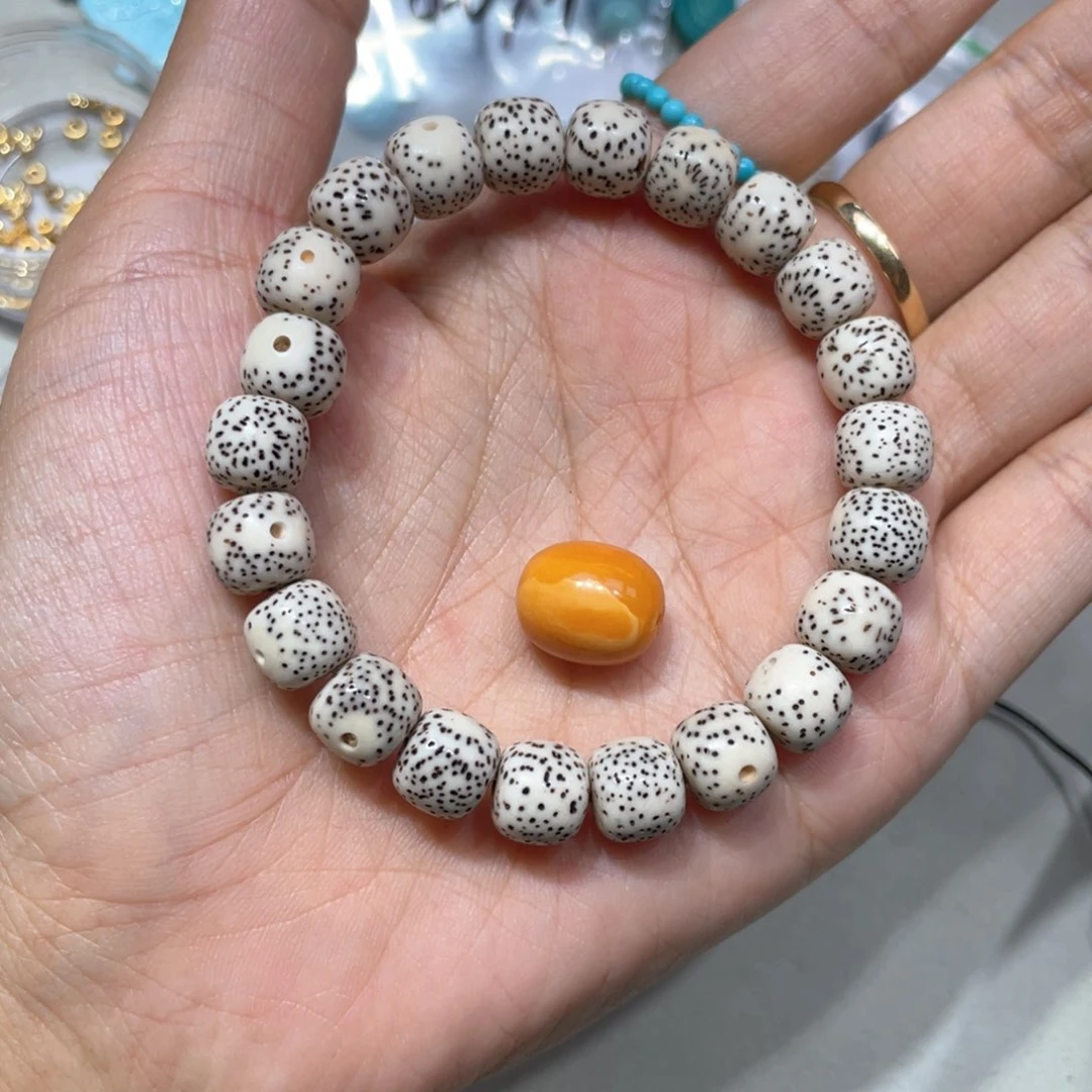 星月菩提手串星月菩提搭配蜜蜡