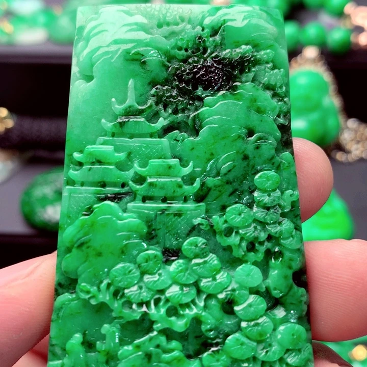 翡翠未镶嵌吊坠(不含链)