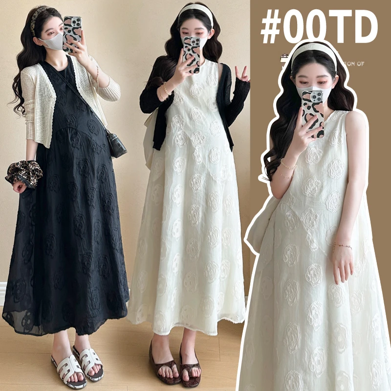 【 橙子】孕妇装女2025新款爆款洋气无袖连衣裙宽松显瘦孕妇装夏