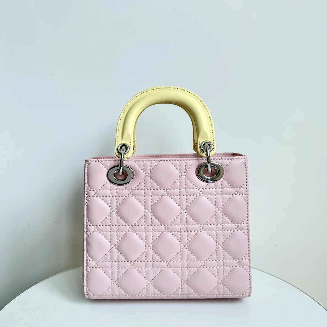 小众设计粉配黄轻奢时尚手提斜挎包