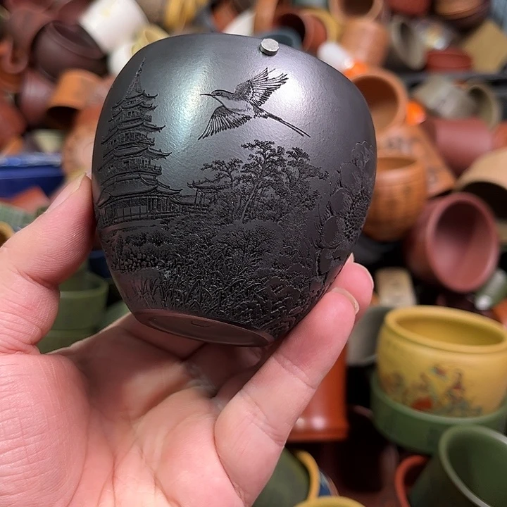 紫砂茶杯全手工紫砂主人杯