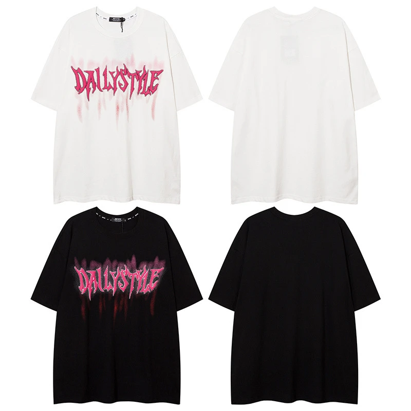 夏季百搭韩版宽松T恤显瘦纯棉短袖打底衫时尚气休闲女士扎染t恤