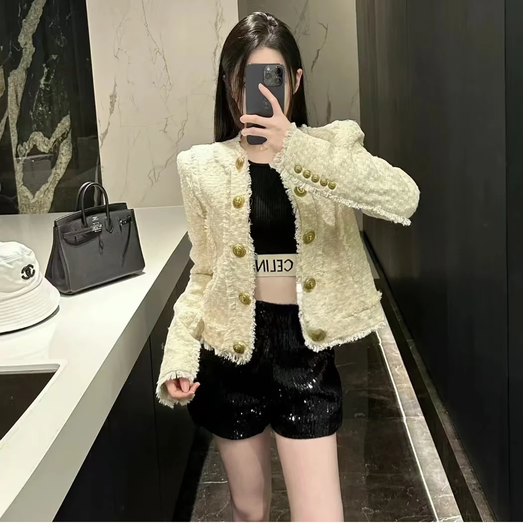 【白姐严选】025—【名媛千金】秋冬款流苏小香风短款外套