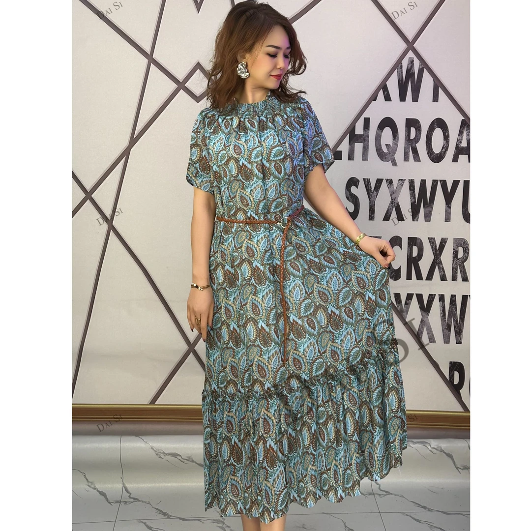 8189【DaiSi厂家直发】夏季新款时尚宽松版通勤女装连衣裙