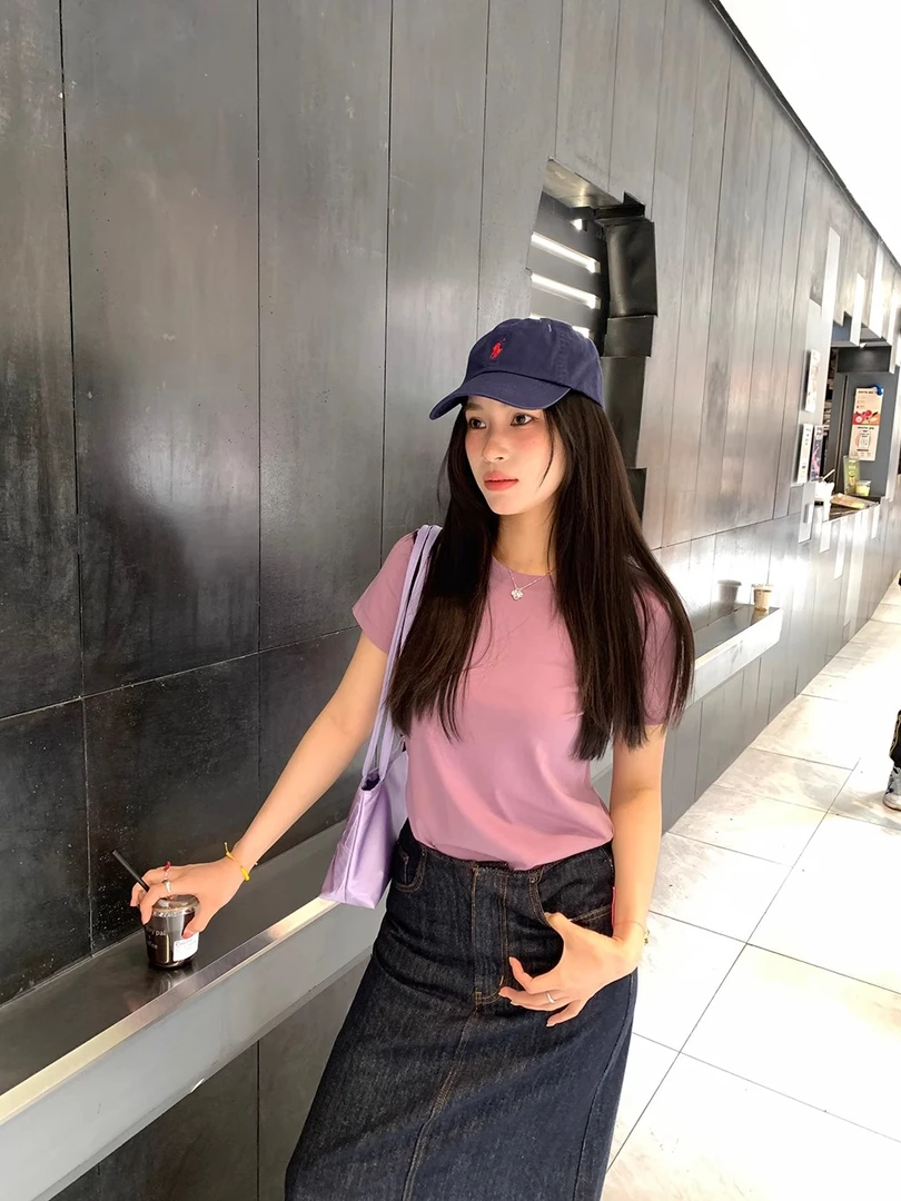 【清】NO退换ONEXH·2025 百搭基础款圆领短袖T恤宽松韩系纯色上衣