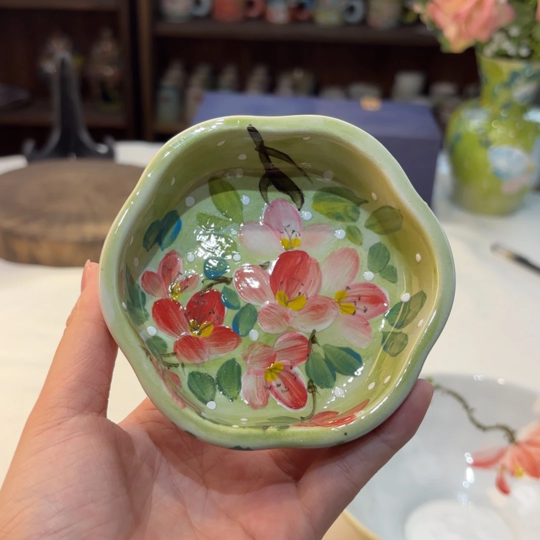 月**?景德镇手绘高温釉下彩陶瓷茶具