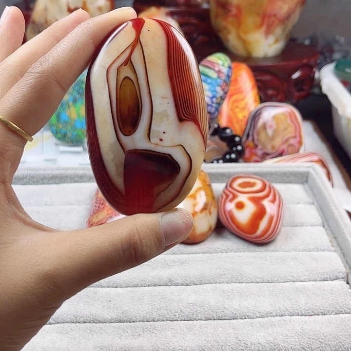 玛瑙/玉髓未镶嵌耳饰