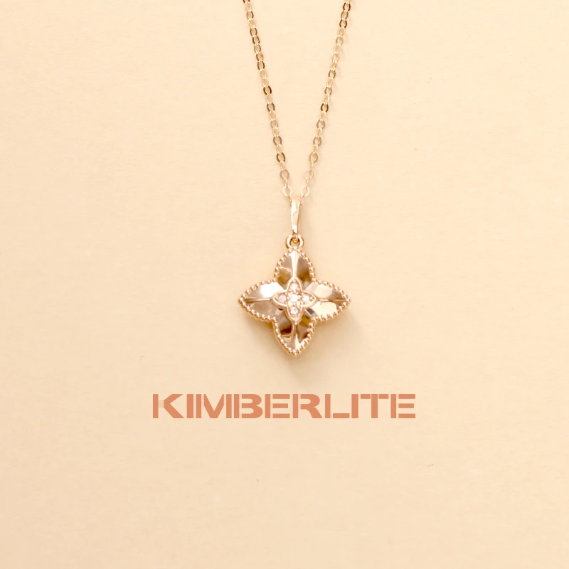 【18K金项链】金伯利钻石「窗语」18k金镶嵌轻奢显白百搭设计师款