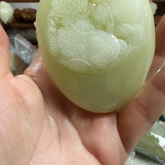 道***芦砖雕石头手把件石头手把件
