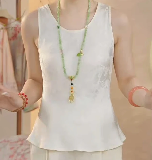 新中式提花正版气质百搭背心