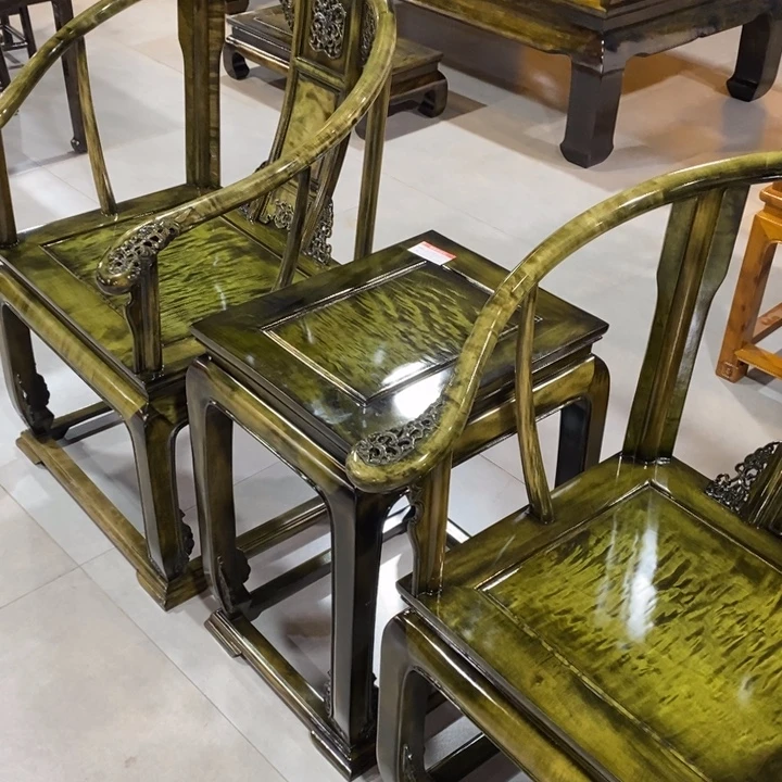 大***。楠木金丝楠木皇宫椅三件套