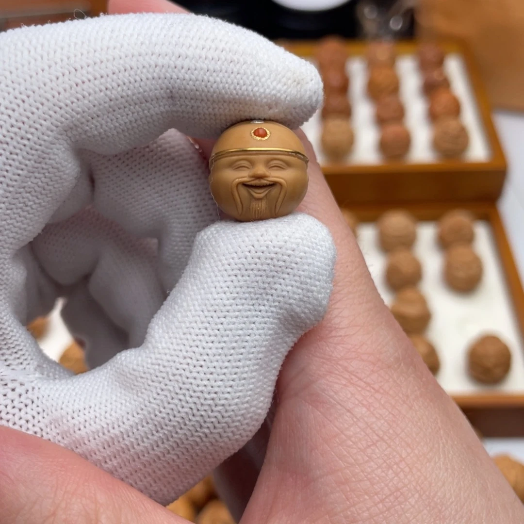 文玩核桃吊坠悟*猴头核桃雕刻