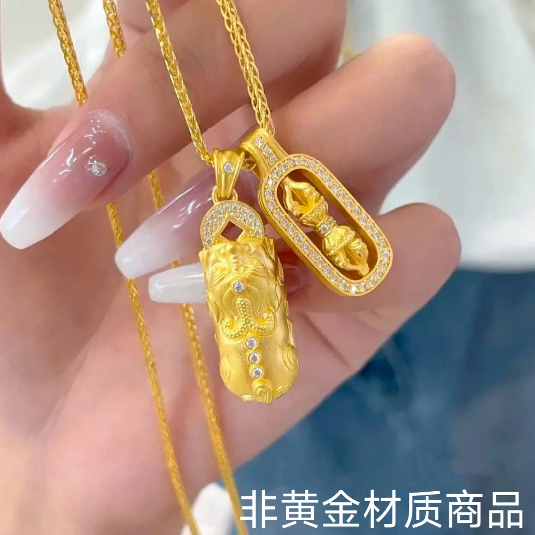 铜合金项链 铜合金项链 貔貅刚杵项链气质轻奢时尚百搭经典女士