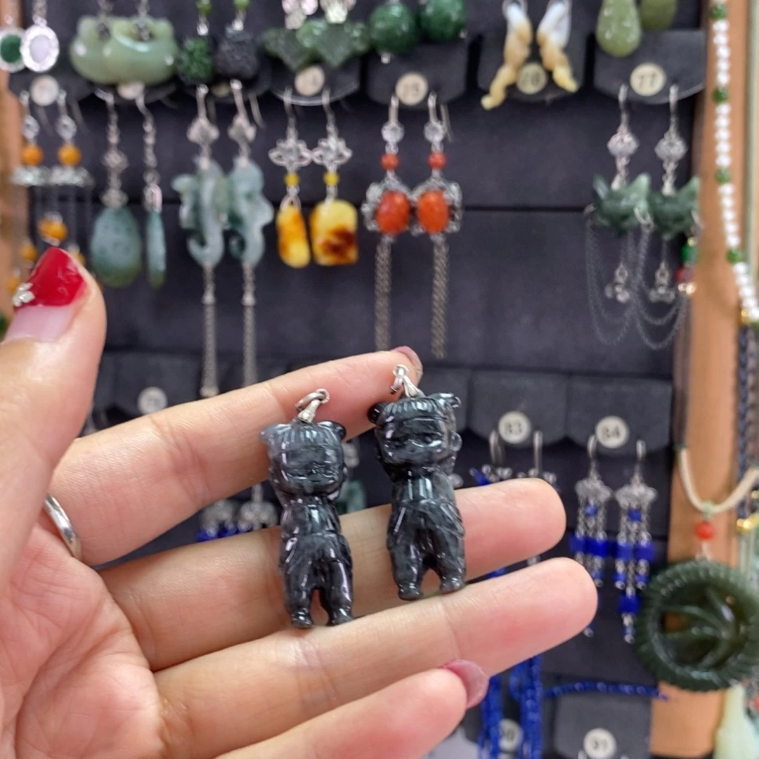 翡翠银S925镶嵌耳饰是***?X27