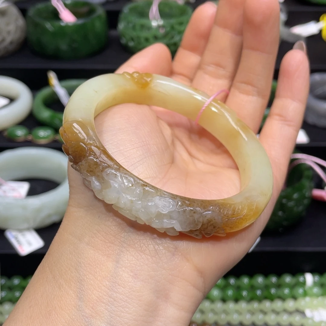 和田玉手镯57+圈口 编号21未镶嵌