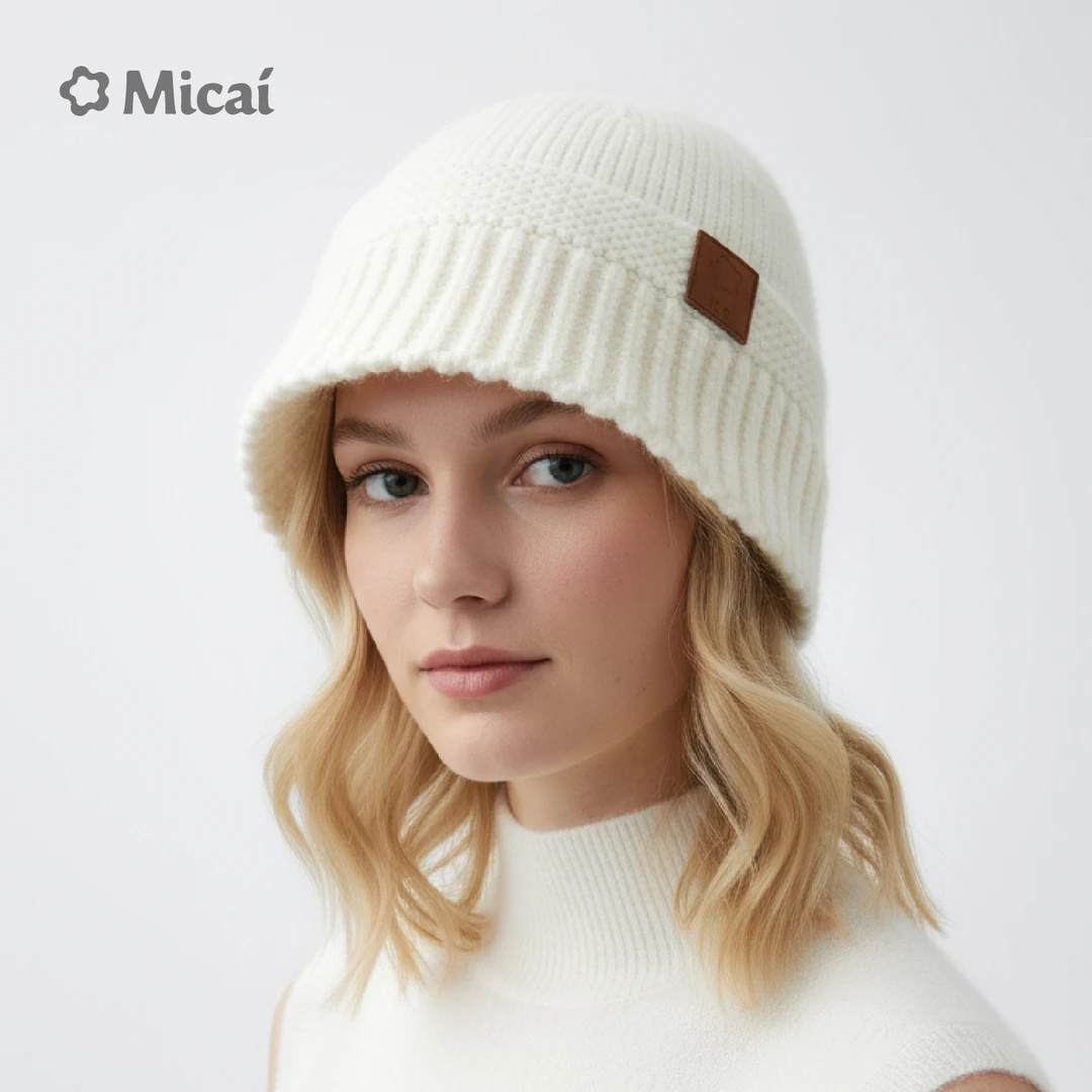 秘裁羊毛粗针小盆帽显脸小慵懒时髦秋冬保暖针织渔夫帽女高颅顶