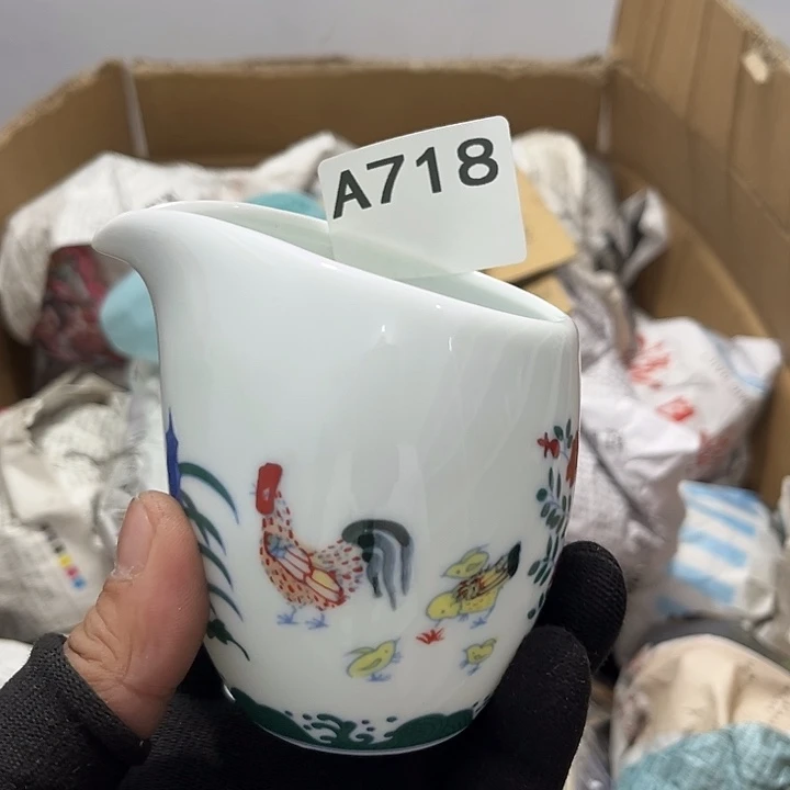 瓷片茶摆件工艺品摆件666