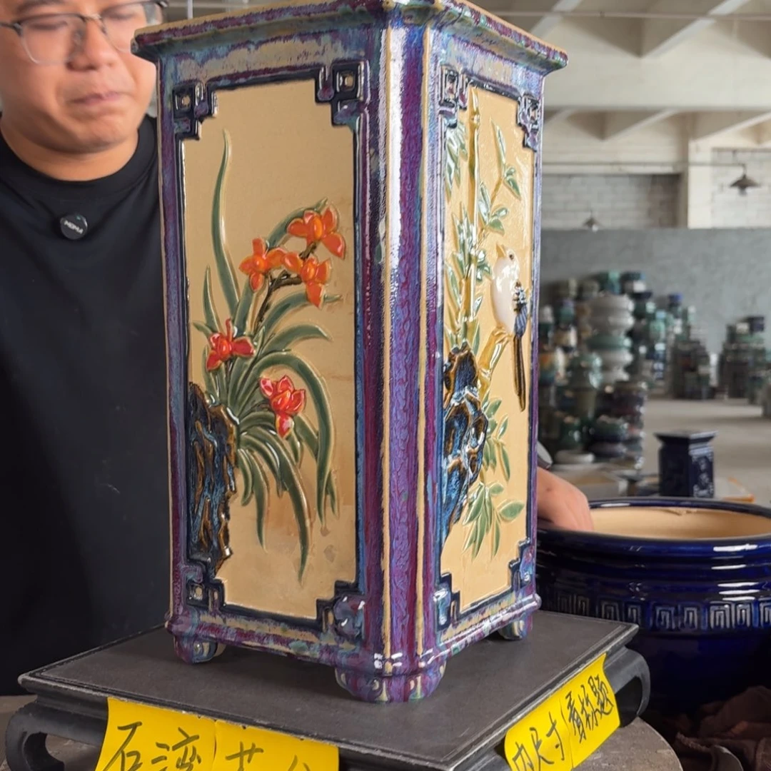 李****。一风堂石湾花盆 瑕疵