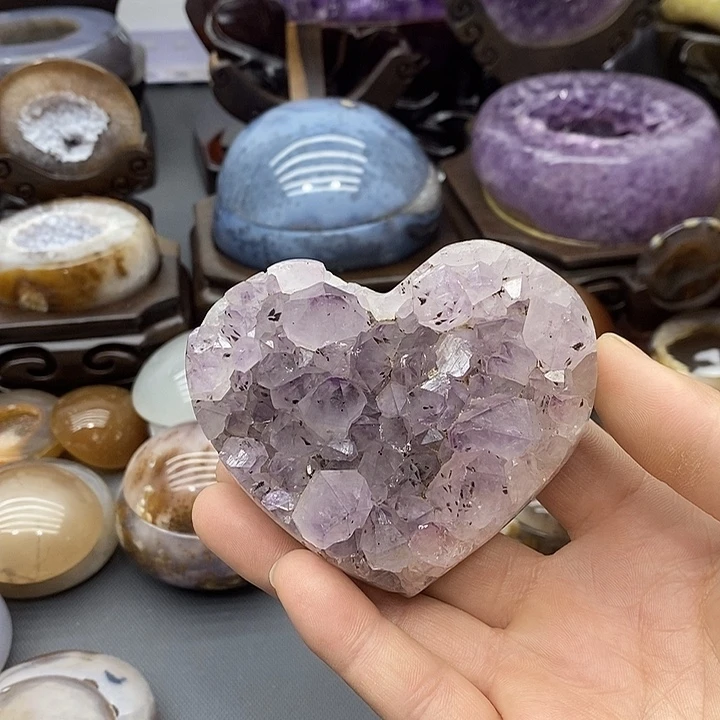 摆件未镶嵌紫晶爱心