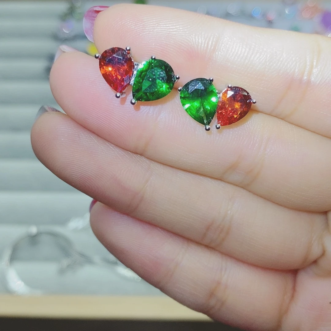 【闪购商品】托帕石耳饰银S925镶嵌