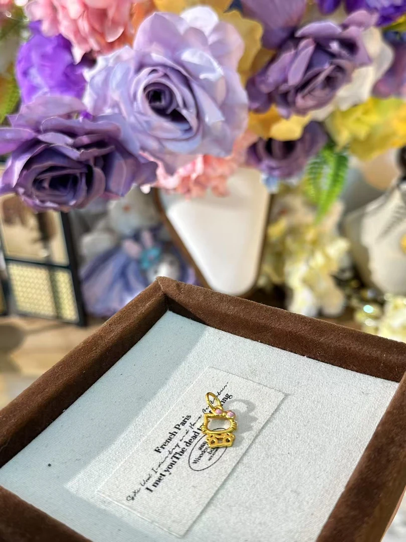 铜合金吊坠 DANNI  HLKT吊坠镂空粉色手工可爱少女