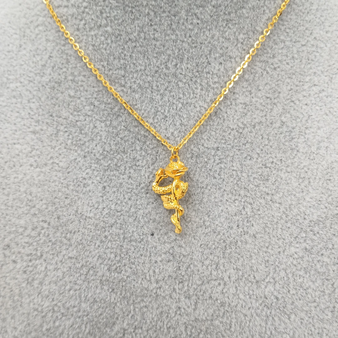 【不支持无理由退】 5G足金999蛇玫瑰套链时尚女王