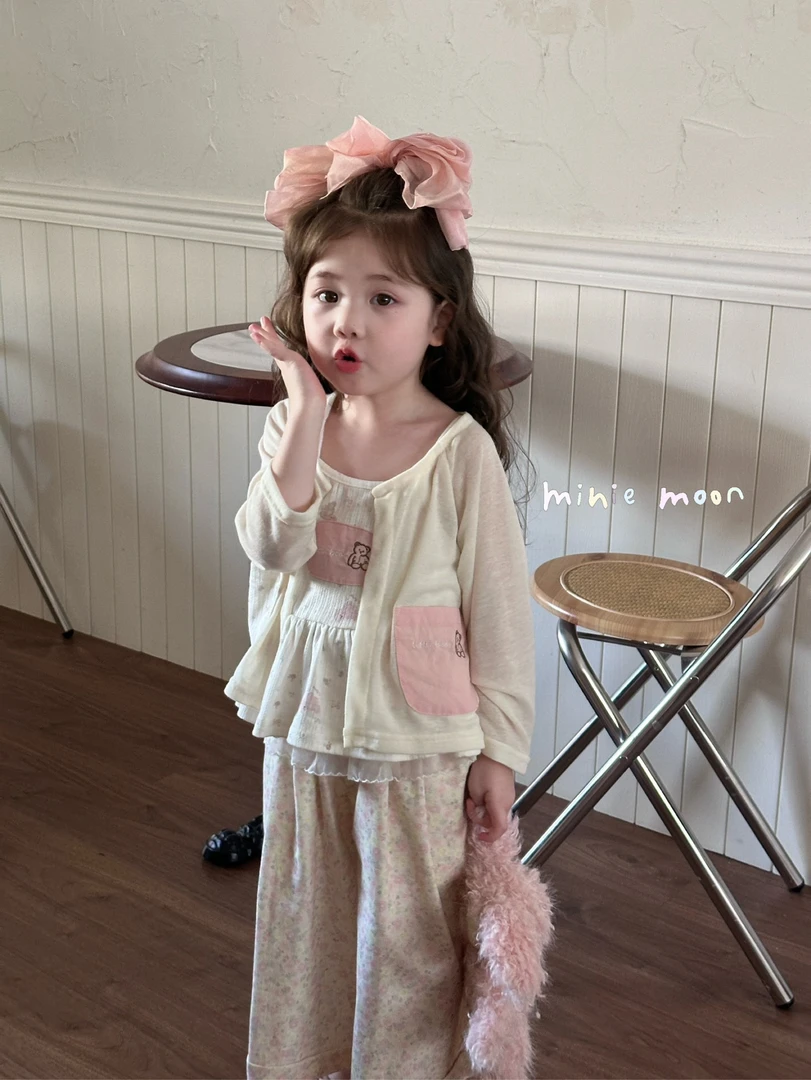 minie moon 25春夏 韩版粉色碎花阔腿裤纯棉