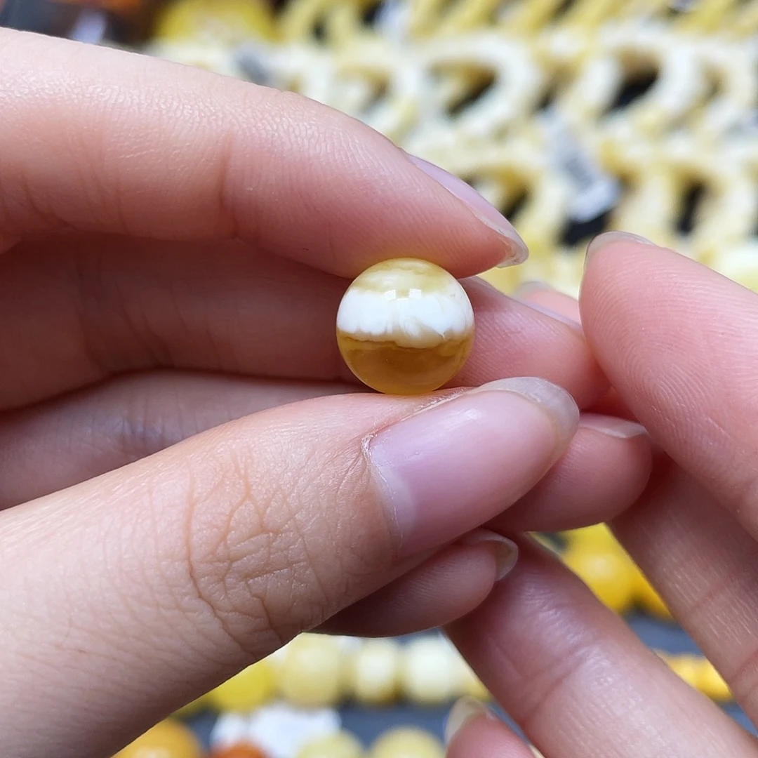 未镶嵌蜜蜡裸石圆珠11mm