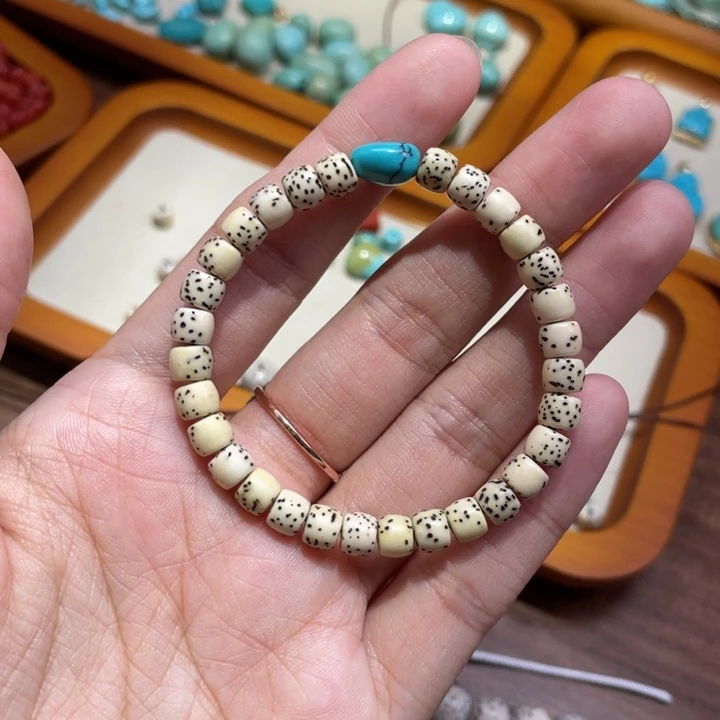 星月菩提手串?****星月菩提搭配绿松石