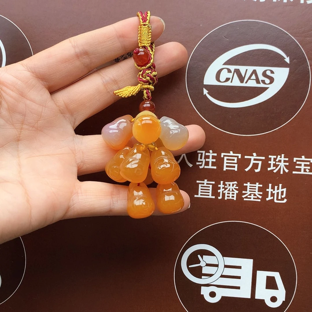 【闪购商品】玛瑙/玉髓车挂未镶嵌钥匙扣