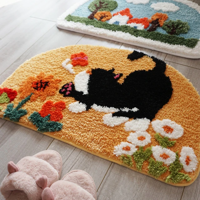 设计师款 半圆浴室吸水小地垫卧室入户田园家用脚垫动漫现代门厅