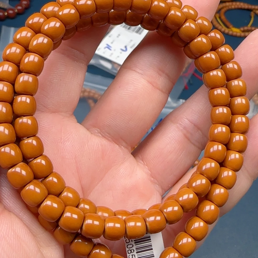 嘤***嘤橄榄核手串老挝SSS级核尖极限弧尺寸6.7