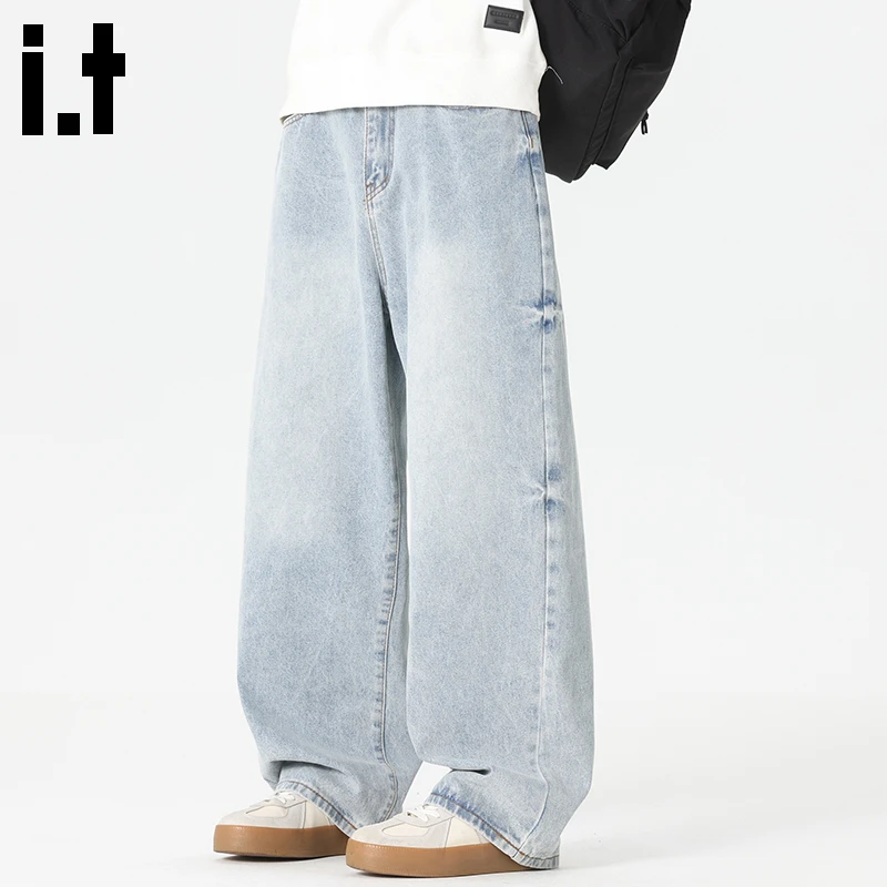 i.t:CHOCOOLATE潮牌牛仔裤男士2025秋冬季新款高级感百搭阔腿裤子