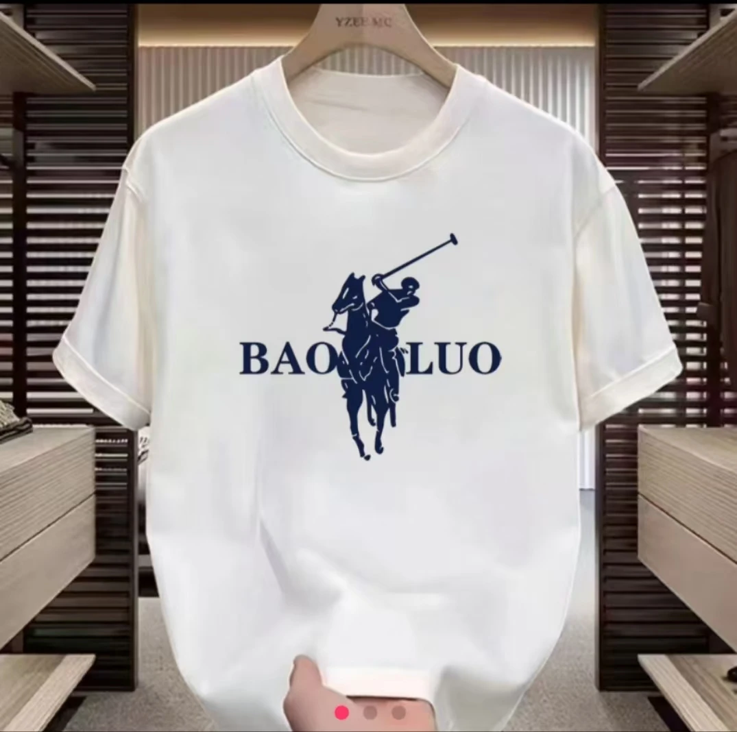 保罗新款高奢时尚潮流新品T恤男女同款休闲圆领短袖