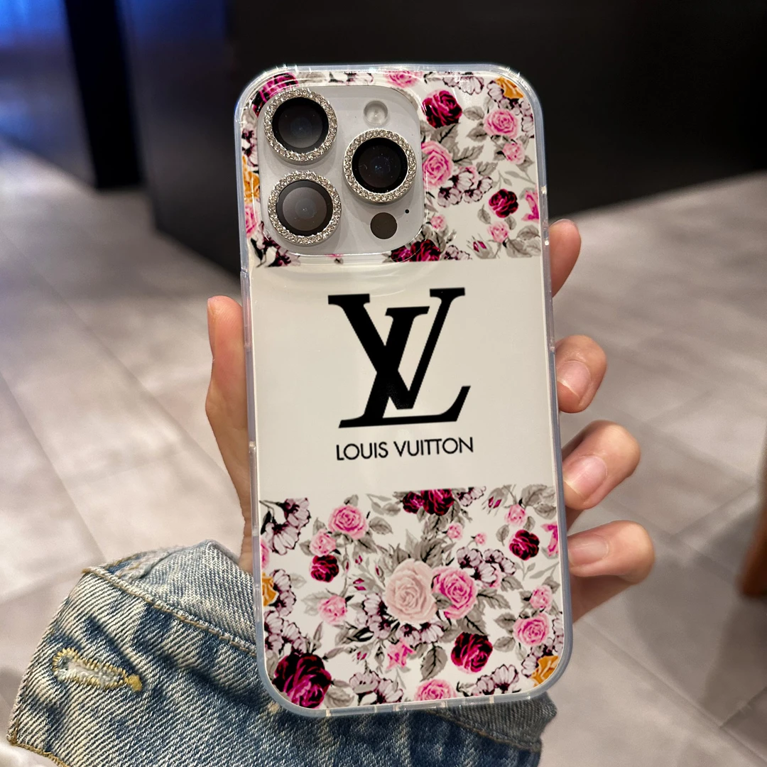 小众玫瑰小花轻奢全包防摔适用苹果promax手机壳/14/13高级感奢华
