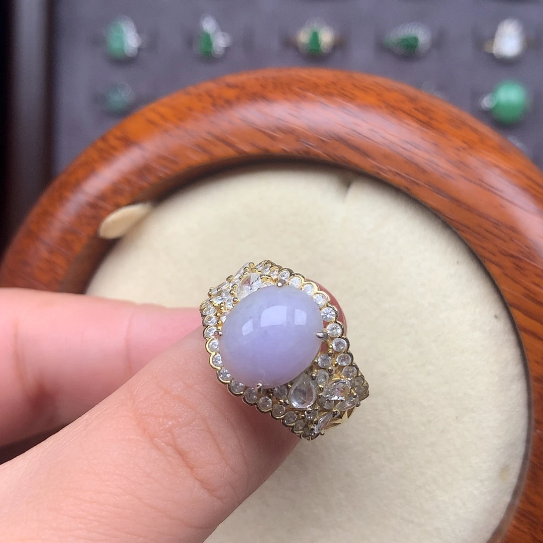 银S925镶嵌戒指翡翠