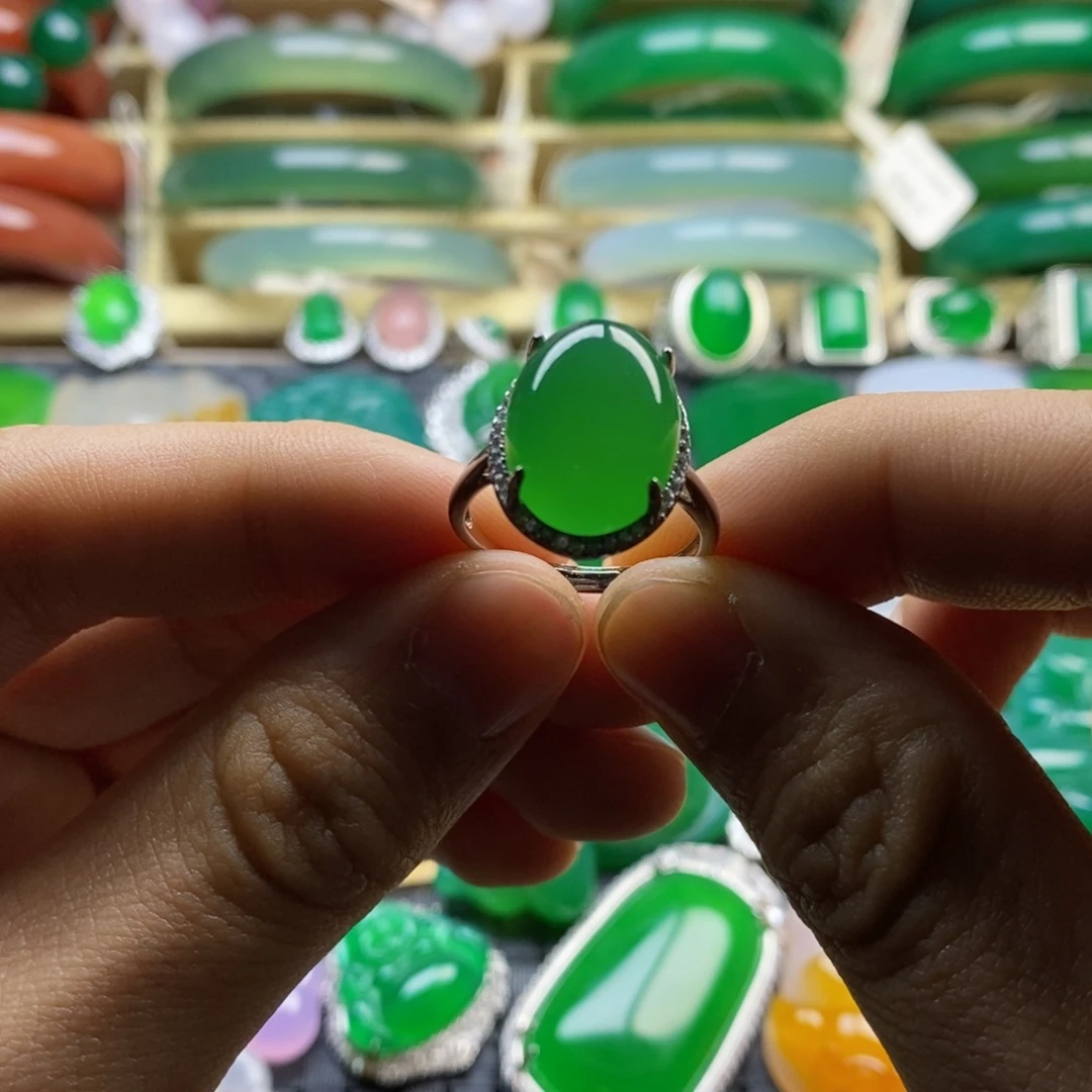 好***然玛瑙/玉髓合金戒指