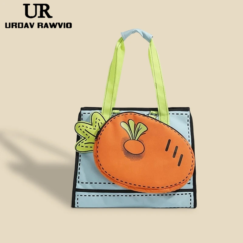 URDAV RAWVIO2025新款羽毛球拍萝卜包大容量可爱运动手提托特包