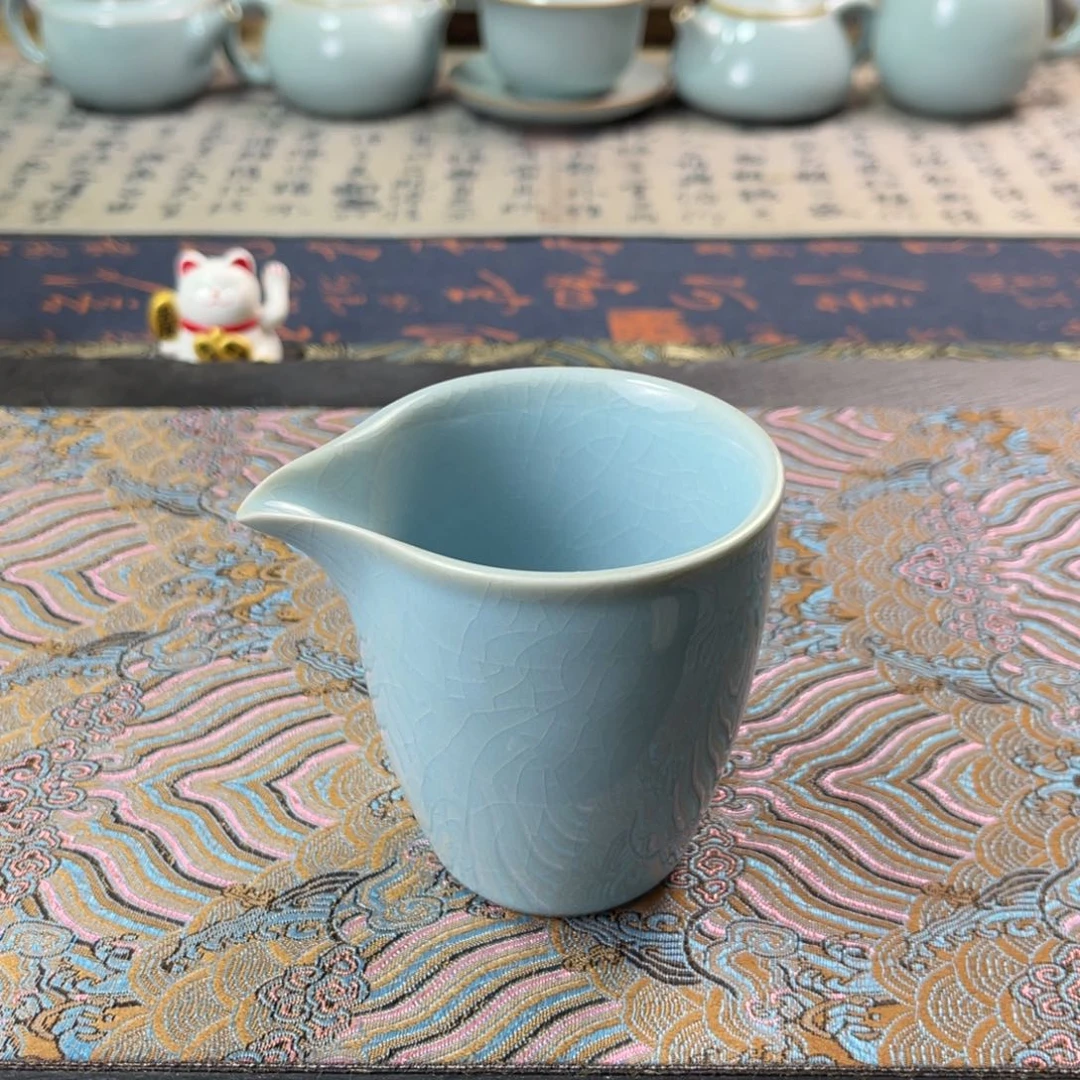 寒*天青釉原矿汝瓷公道杯200cc