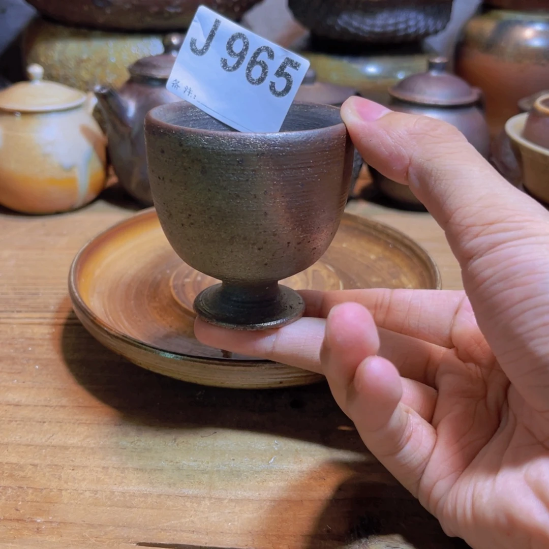 m***u纯手工制作工艺（柴烧）裸烧纯手工制作柴烧杯965