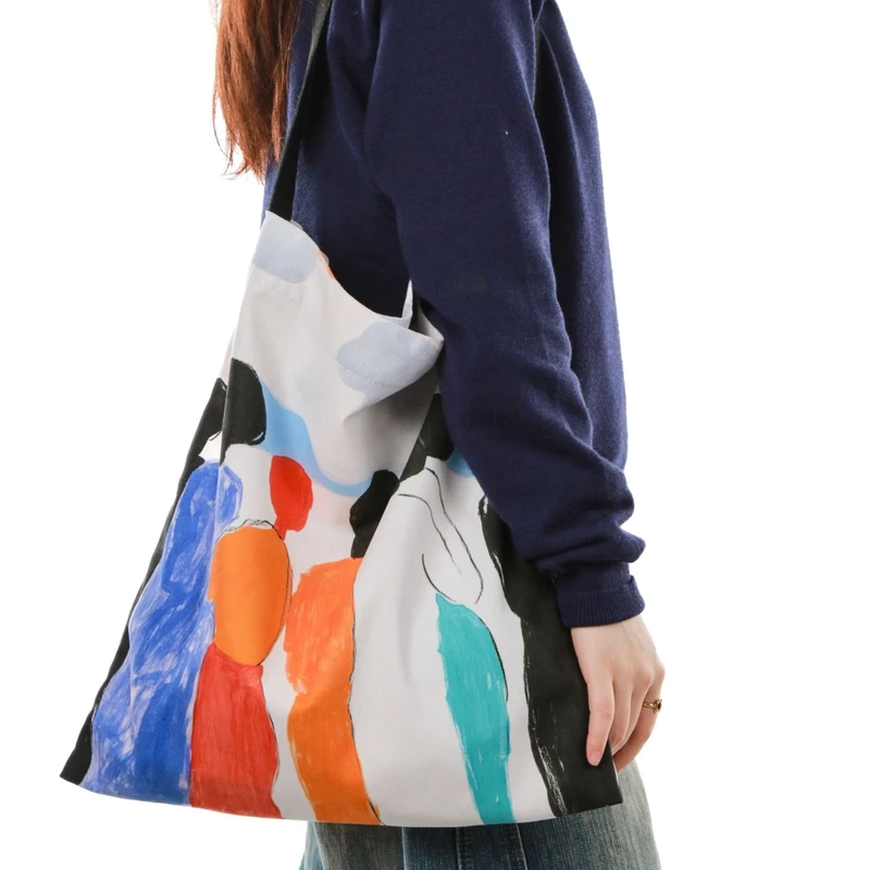 无则艺【单带长条包】原创文艺小众时尚印花百搭明星同款条纹单肩包