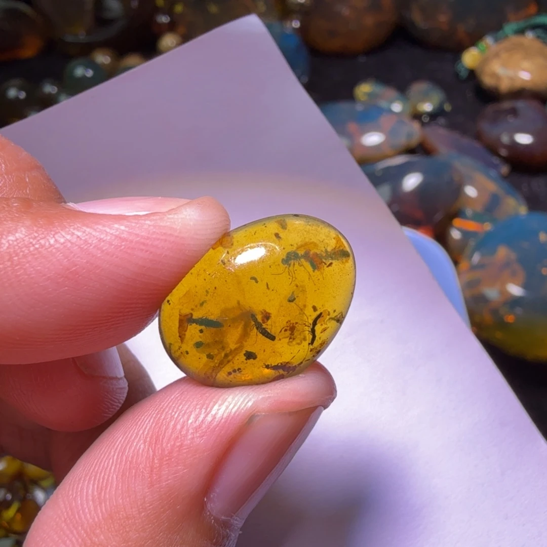 未镶嵌琥珀裸石云*开