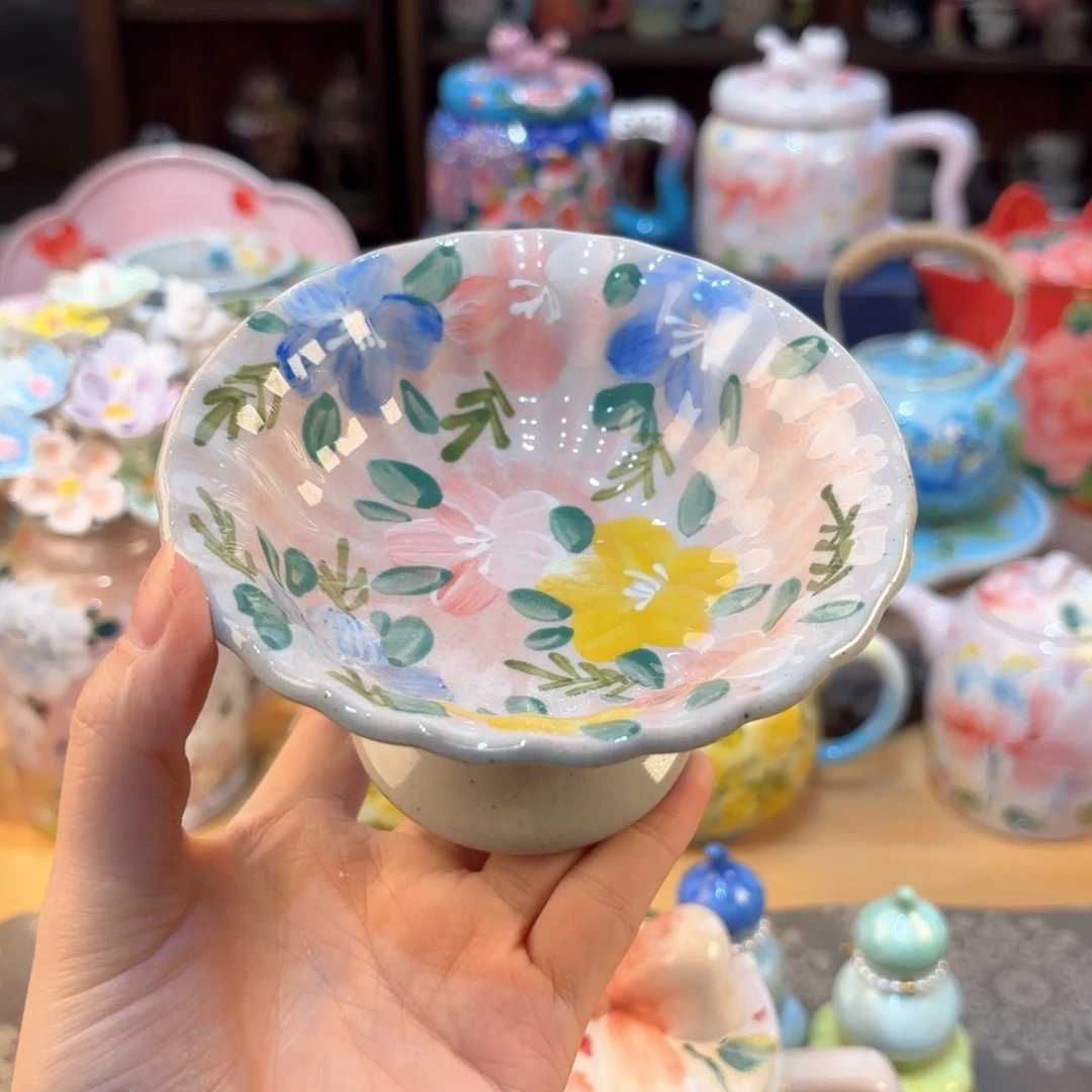 景德镇手绘高温釉下彩陶瓷茶具