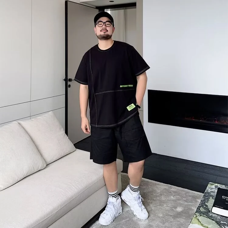 男士T恤打底衫2025新款美式短袖男t恤夏季半袖潮牌大码男装体恤衫