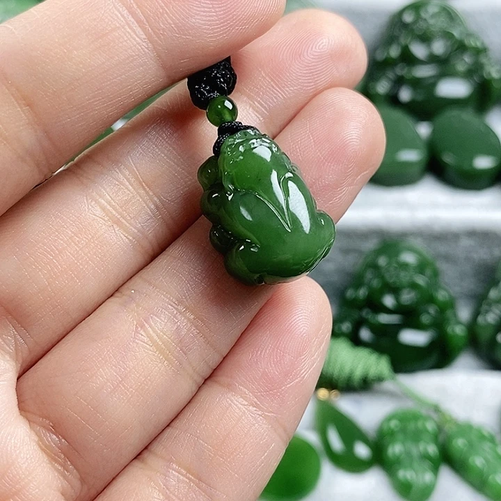 和田玉（碧玉）未镶嵌吊坠(不含链)