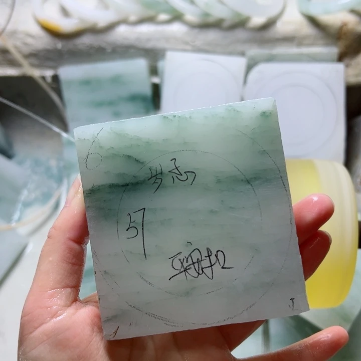 ℋ***࿐未镶嵌定制石英质玉（天山翠）定制款57