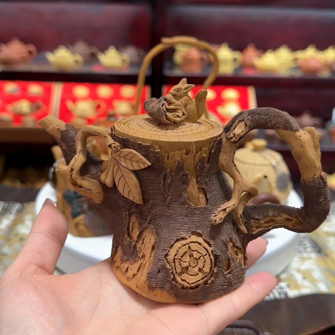 【闪购商品】紫砂茶壶建*哥枯木松鼠